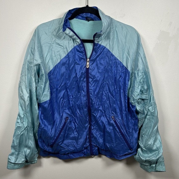 Vintage 80's Nike Windbreaker Full Zip Jacket Blue Tag Size Small Unisex - Picture 1 of 7